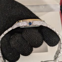 Moissanite Watch Two Tone 