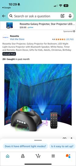 Star Projector 3 In 1 Bluetooth 