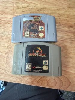 Mortal Kombat Trilogy Nintendo 64 N64 & Mortal Kombat 4 Fighting Bundle Label  Mortal Kombat 4 N64 Game Cartridge USA Version Nintendo 64 Authentic OE