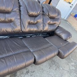 Leather Couch With The Bed