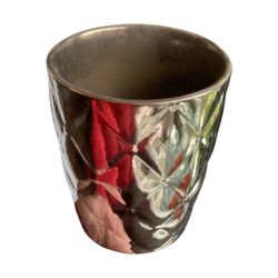 Metallic Diamond Textured Vase Plant Pot