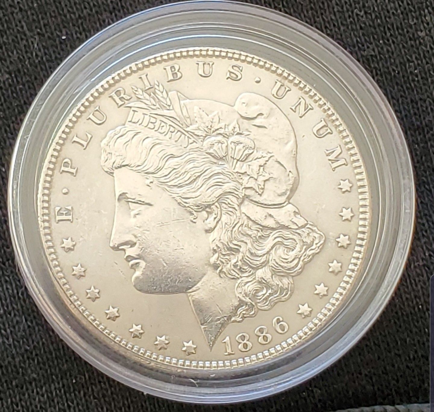 1886 P Mint State MS+++ Silver Morgan Dollar gorgeous Gem choice excellent luster and toning.