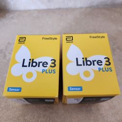 2 New Libre 3 Plus Seniors In Sealed Boxes Exp. 9/30/2026 
