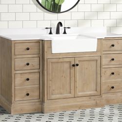 60” Kelly Weathered Fir - white Countertop 