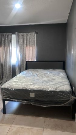Bed Frame with Mattress Set