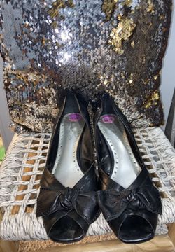 BCBG Peep Toe Wedges