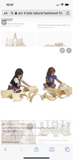 ecr 4 kids natural hardwood 10pcs arch blocks