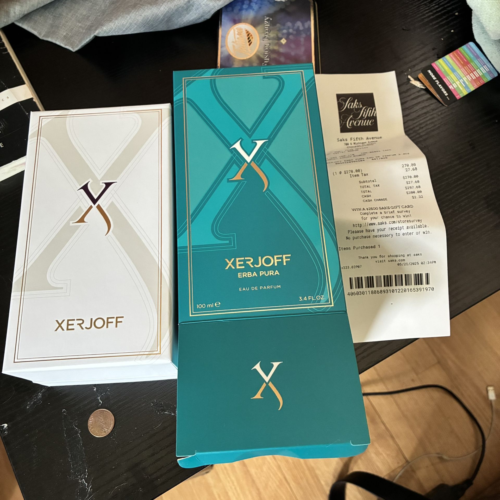 xerjoff with receipt