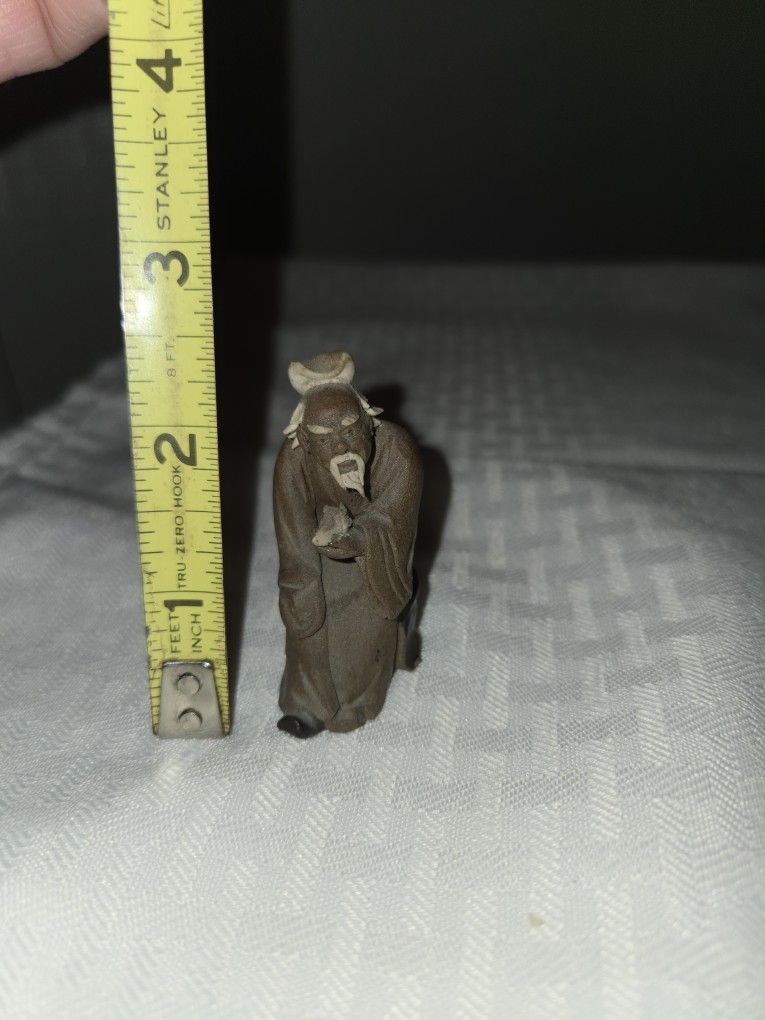 Vintage Pottery Clay Art Chinese Small Figurine.