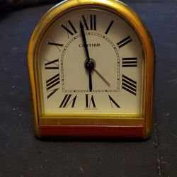 Cartier..desk Luxurious Clock Vtage Antique 