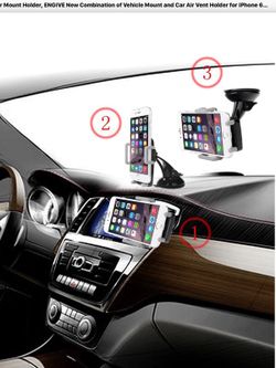 Best Car Mount,! ENGIVE, combination of vehicle mount and car air vent holder for any phone, iPhones, Samsung Galaxy,LG G5....etc...
