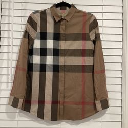 Authentic BURBERRY Checked Button-up Shirt, XS/S