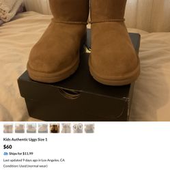 Kids Authentic Uggs Size 1