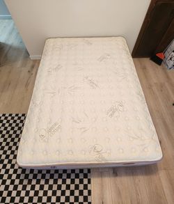 Full Sized Bed with Box Spring and Bed Frame