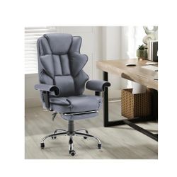 HOMREST 6-Point Massage Office Chair, Heated Executive Chair with Adjustable Armrest,Ergonomic Home Office Desk Chairs with Retractable (DD3)