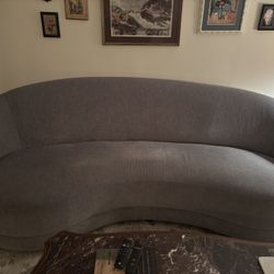 Sleek Gray Sofa