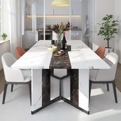 BRAND NEW Marble-Color Wood Dining Table FREE DELIVERY 🚚
