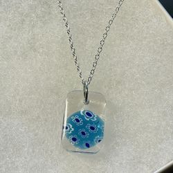 Handmade Resin Pendant With Necklace