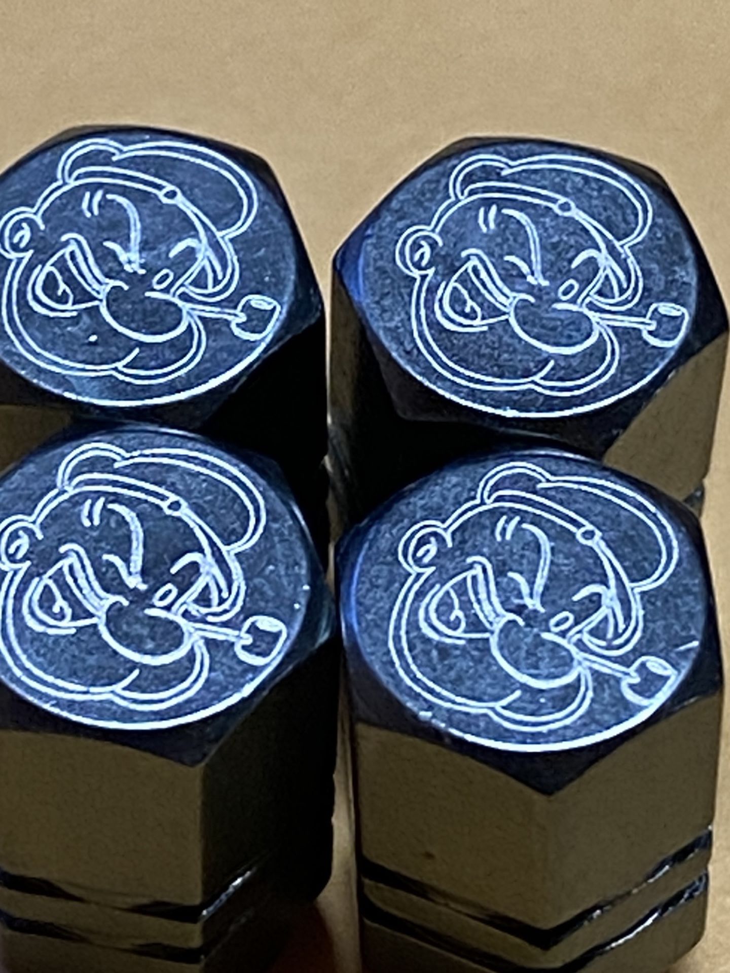 Popeye tire valve stem caps set