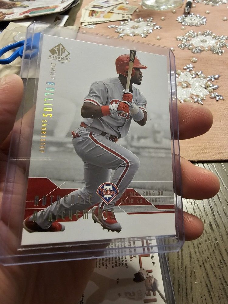 Jimmy Rollins Philadelphia Phillies 08 Upper Deck SP Authentic Authentic Archivements Insert Baseball Card