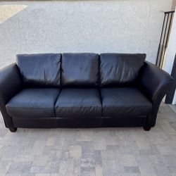 Dark Brown Leather Couch