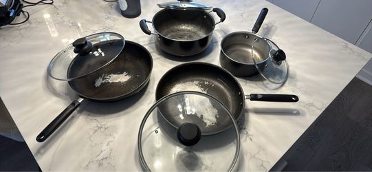 Cookware Set with Glass Lids