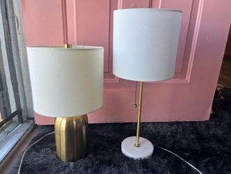 Gold table lamp set