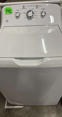 GE Top Load Washer – White, Simple Knob Controls, Deep Rinse