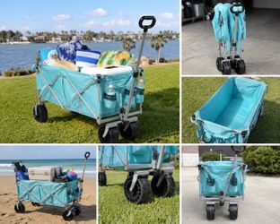 🏖️ XL Beach Wagon – Heavy Duty Folding Utility Cart 🏖️