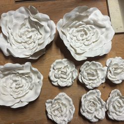 Wild Rose Wall Decor - White 