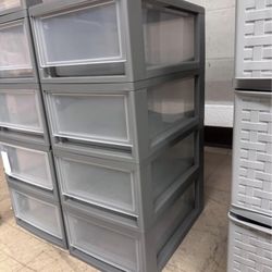 📦 6 Qt Small Plastic Drawer Storage Bins – Under Bed Organizer – 4 Pack – New