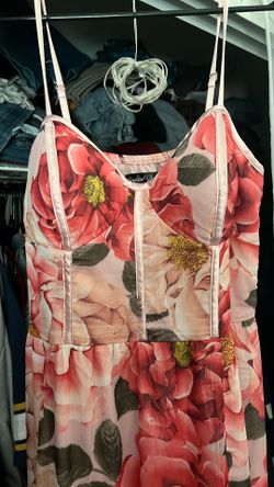 Pink floral gown