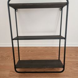 27" Metal & wood Square Shelf