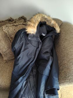 Woman within winter parka trench jacket 5X