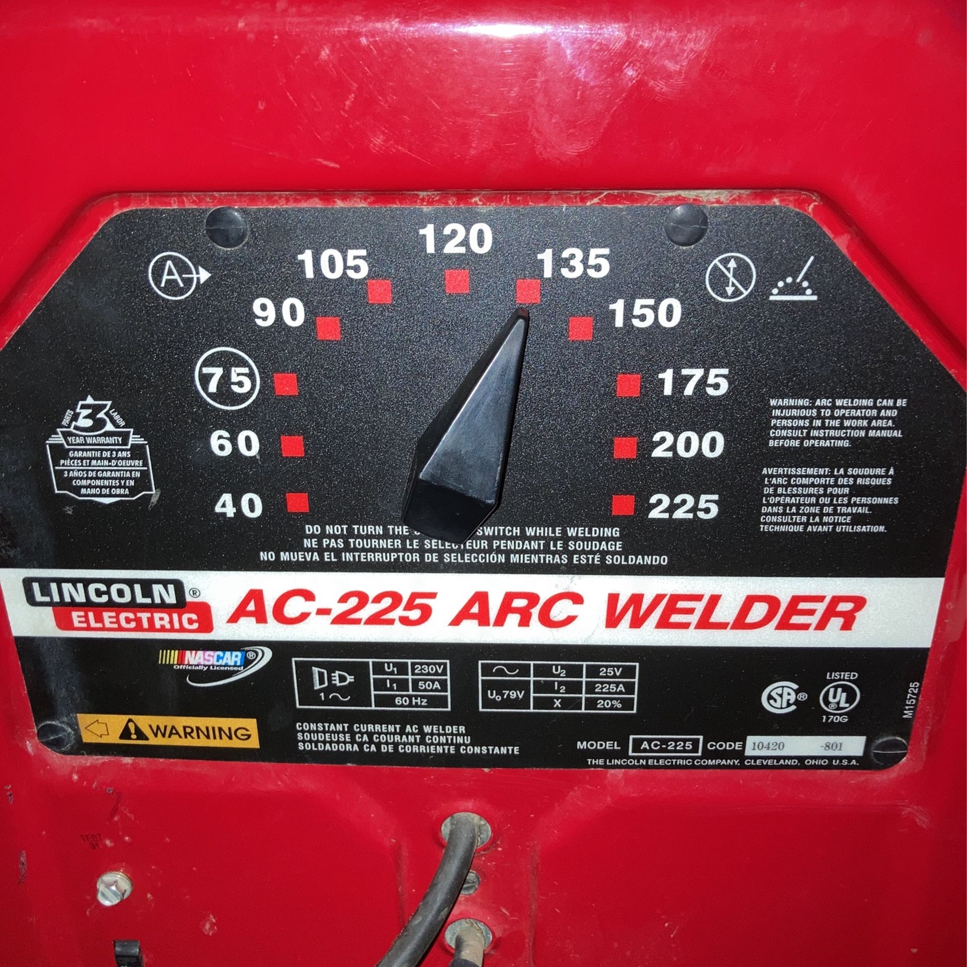 Lincoln Electric Stick Welder NASCAR Edition 