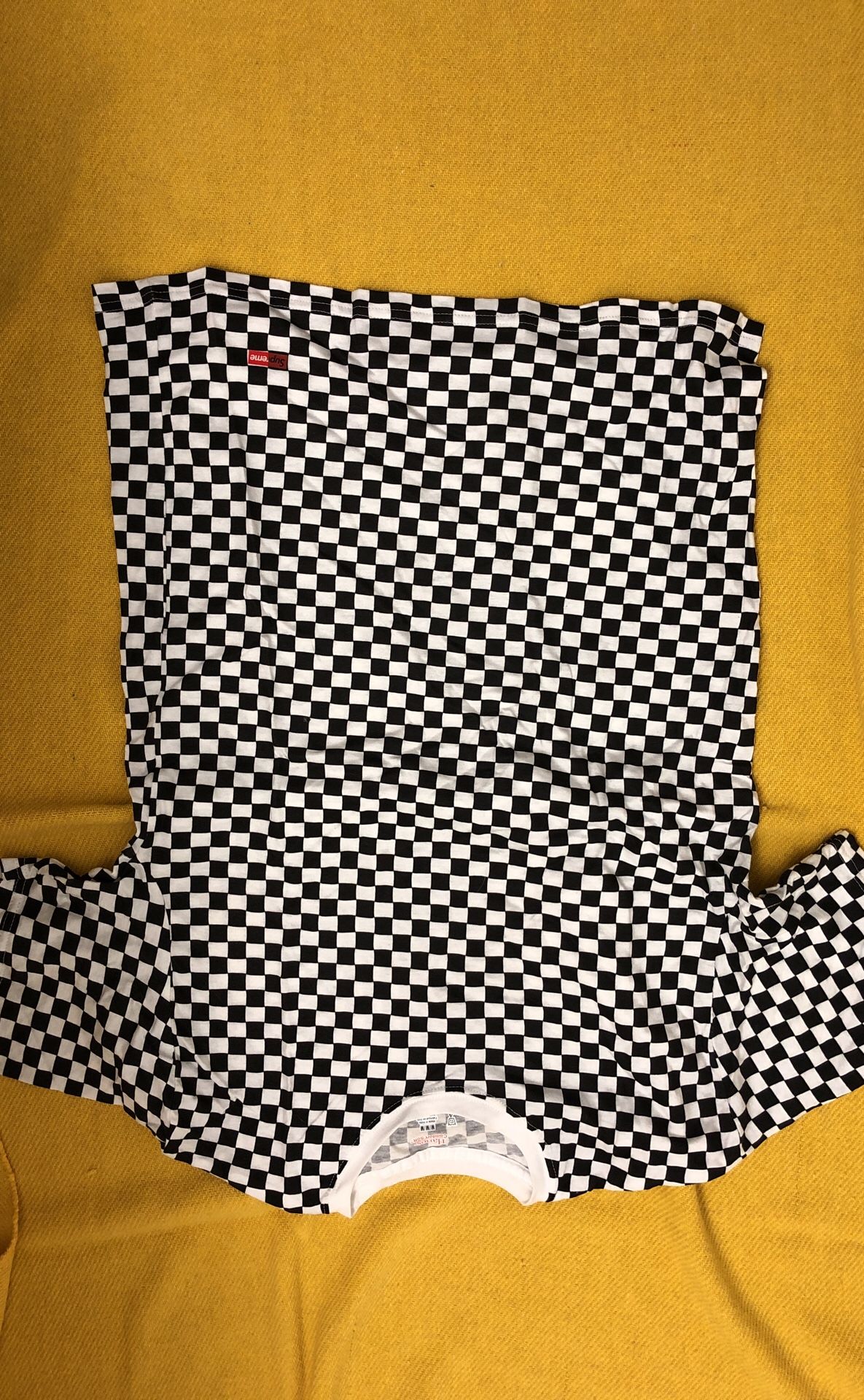 Supreme checkered tee shirt