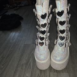 Demonia Swing 230g knee high boots.