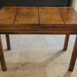 Campaign Style Backgammon Sofa Console Game Table  By Lane Furniture