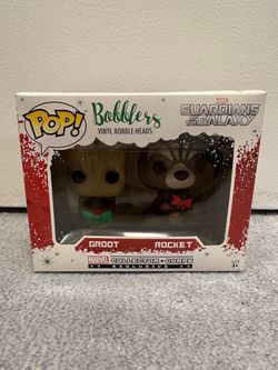Funko Pop Bobblers Guardians of the Galaxy - Christmas Groot and Rocket (Marvel Collector Corps Exclusive)