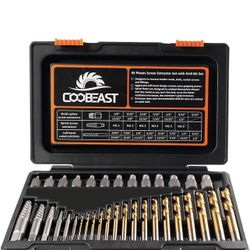 35 Pcs Screw Extractor Set,Left Hand Drill Bits Set Screw Extractor Kit High-Hardness,Wear Resistance,Easy Out Screw, Stocking Stuffers for Men,with P