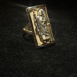 14k Gold San Judas Ring 