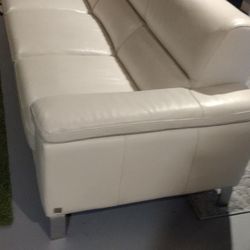 Italian Leather Couch And Chair 