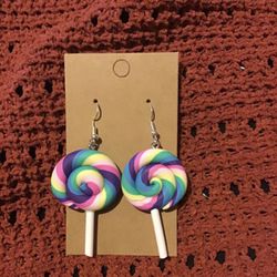 Rainbow Lollipop Earrings 