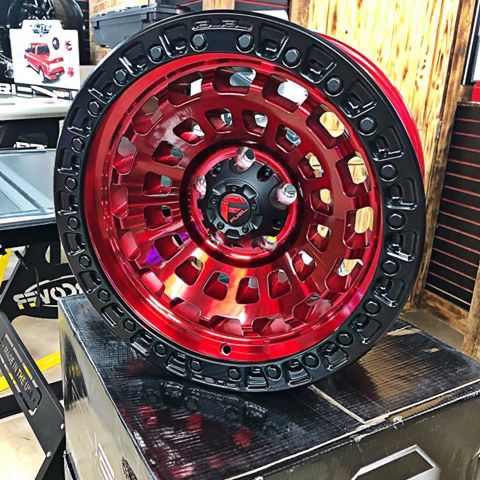 $800 (NEW) fuel zephyr red 17x9”