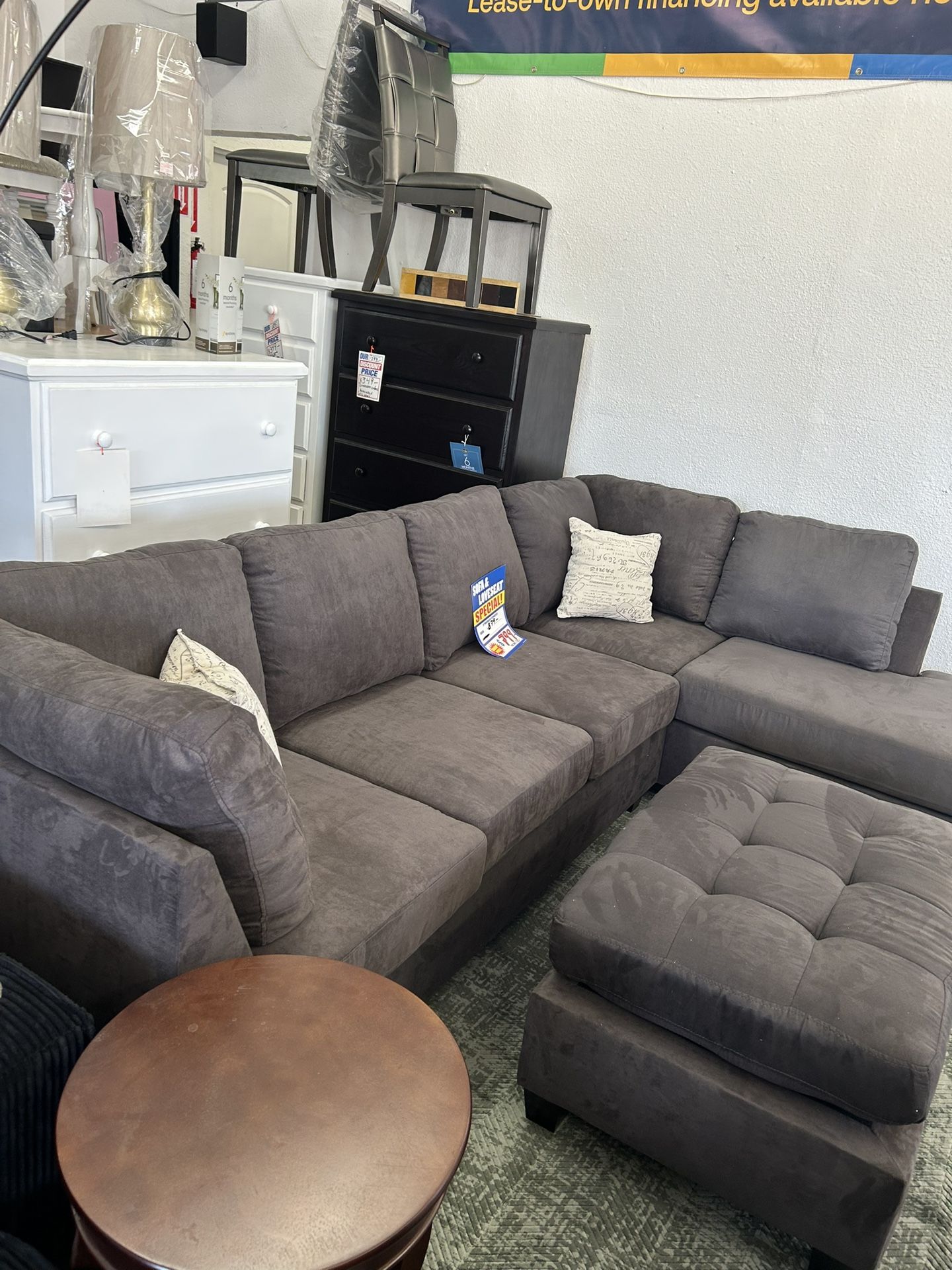 4 Piece Sectional Sofa With Ottoman