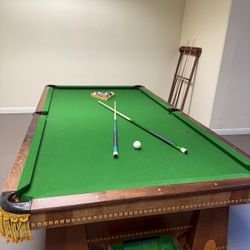 Full Size Antique Pool Table