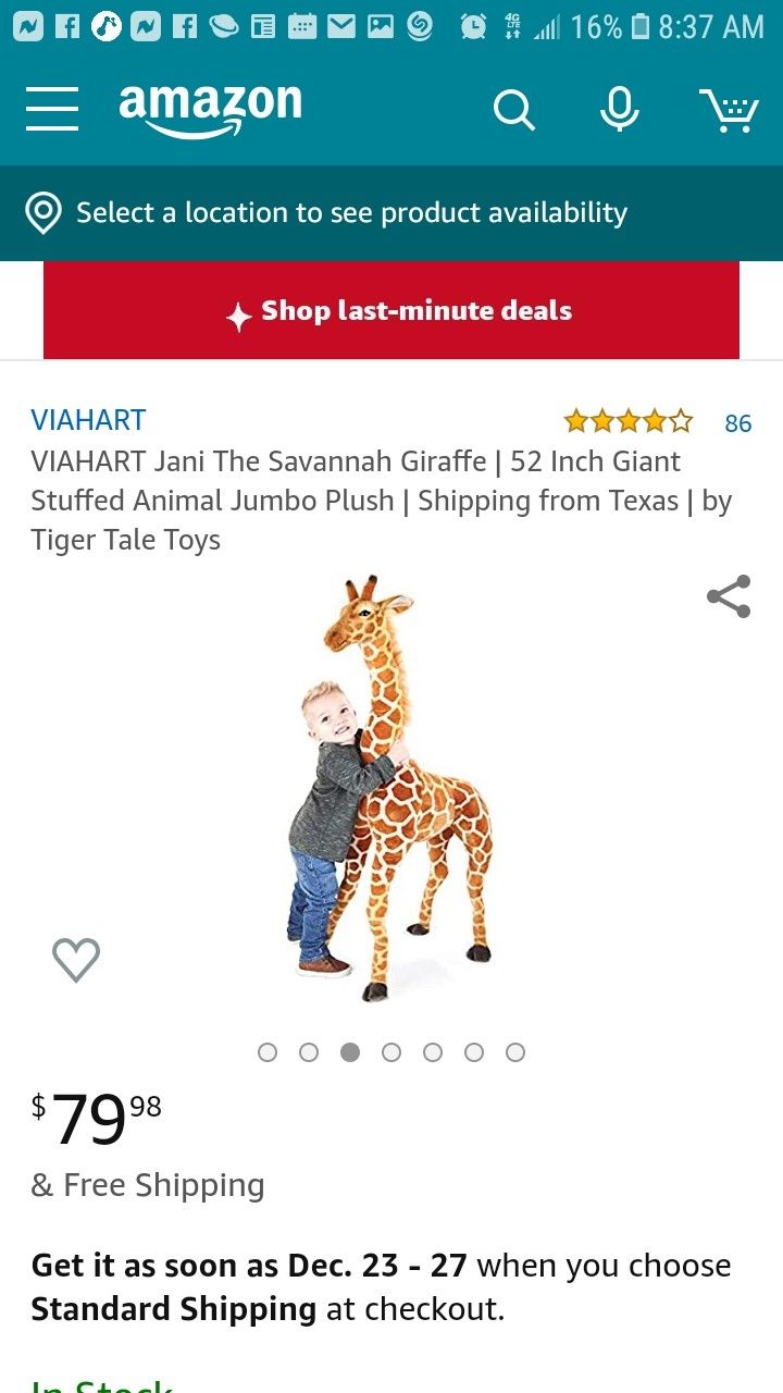 Giant Stuft animal Giraffe