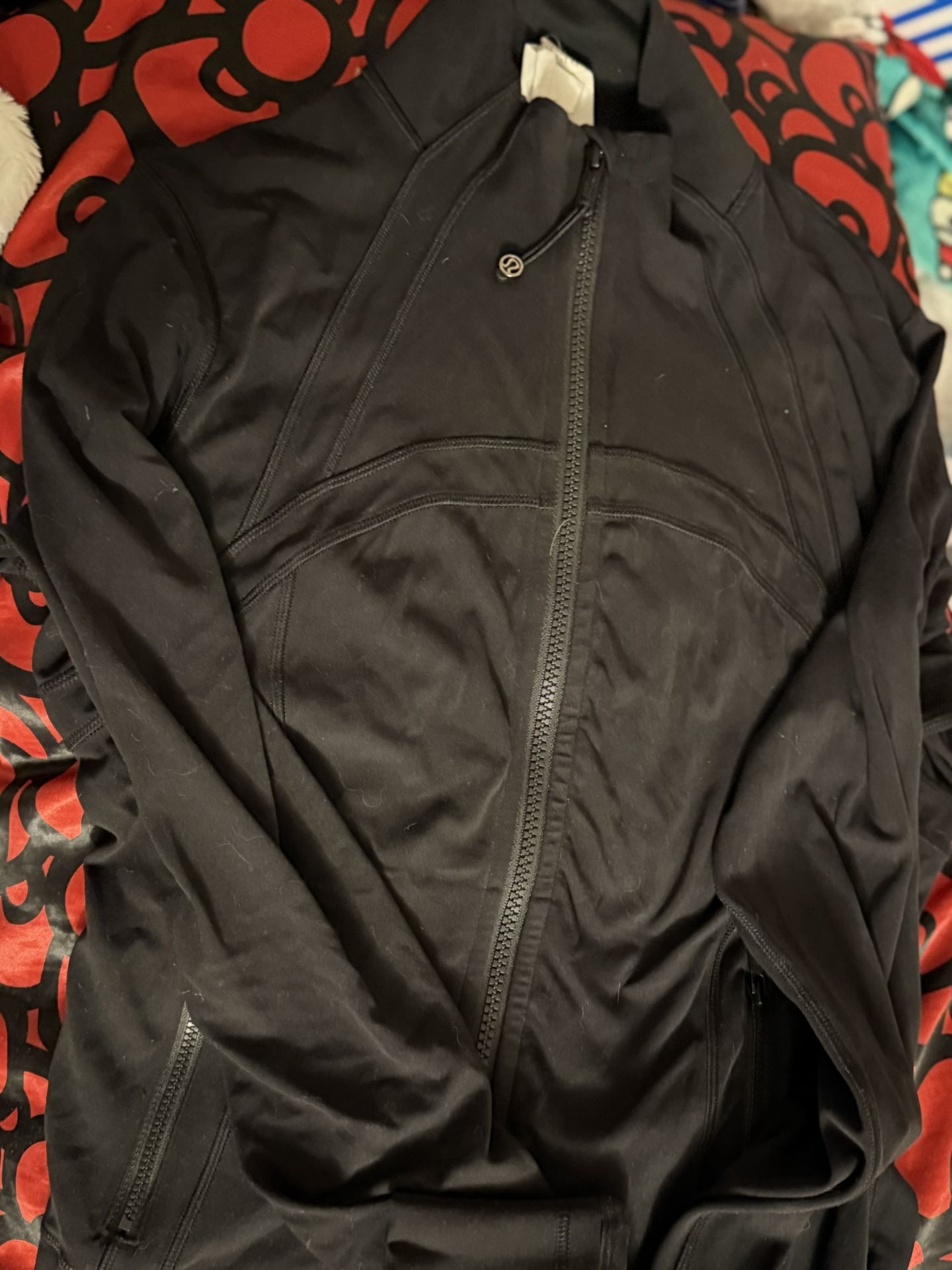 lululemon black jacket and shorts