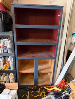 Wooden Bookshelf Storage Unit
