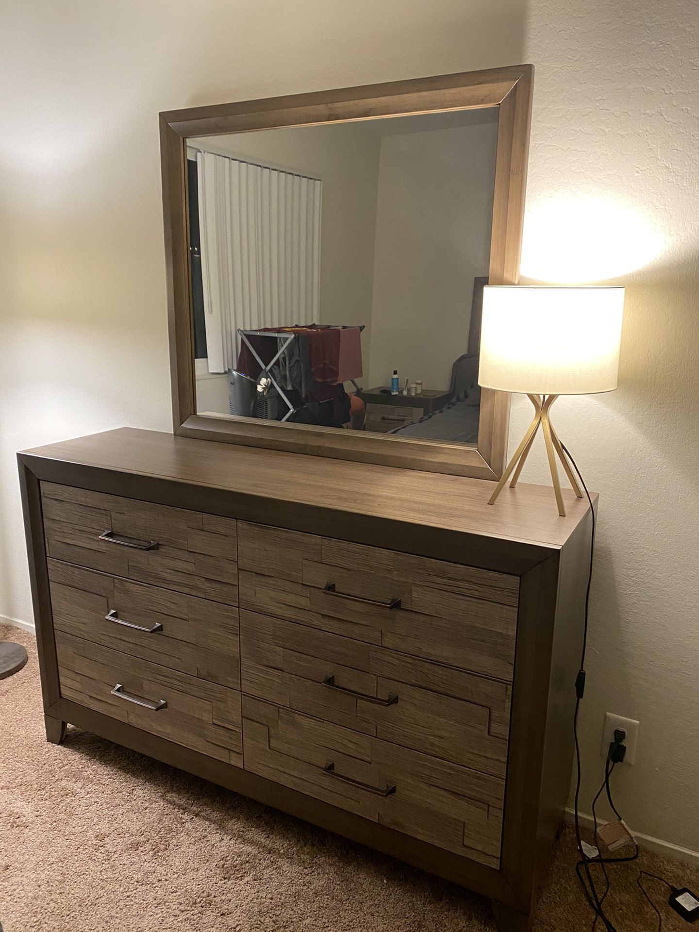 Bedroom Dresser with Mirror